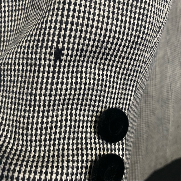 Vintage Lord & Taylor Wool Oversized Houndstooth Velvet Blazer Womens Size 6 - Picture 7 of 10